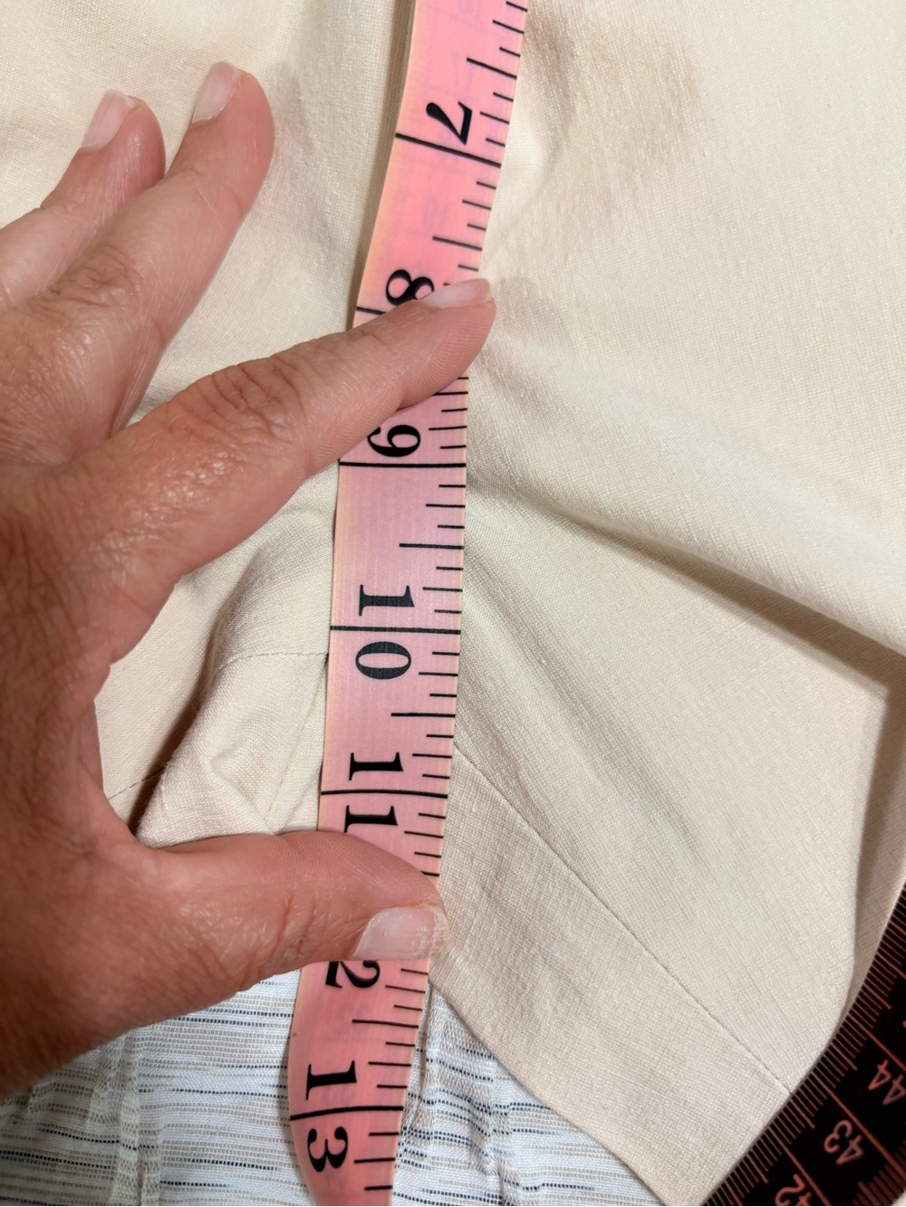 Leggiadro Classic Beige Side Zipper Cotton Silk Blend Quiet Luxury Pants Size 4 - Picture 13 of 14